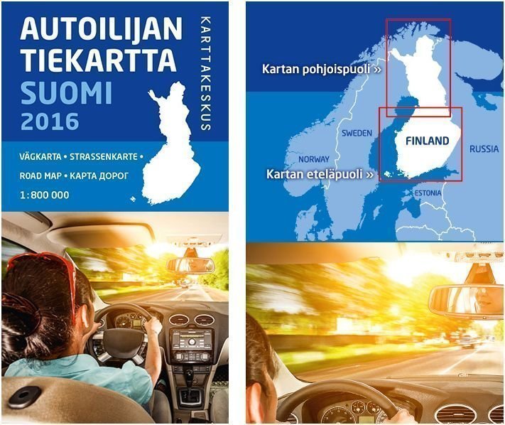 Autoilijan Tiekartta Suomi 2016 