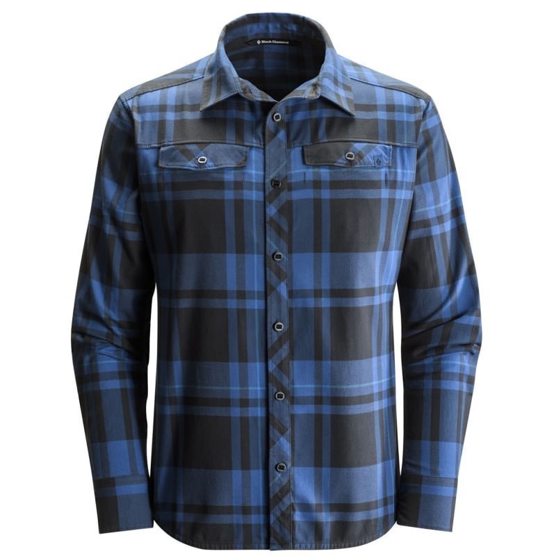 Black Diamond L/S Technician Shirt L Denim - Black Plaid