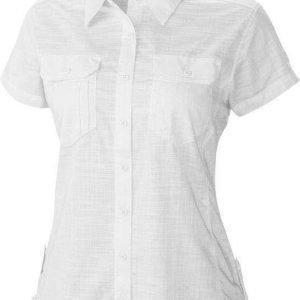 Columbia Camp Henry Solid Short Sleeve Shirt Women Valkoinen XL