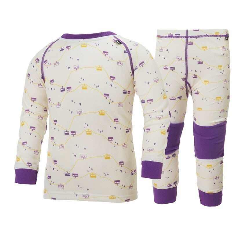 Helly Hansen K HH Warm Set 2 134 White/SB Purple Print