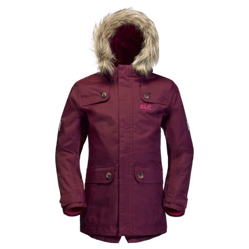 Jack Wolfskin Rhode Island Parka Girls 104 Dark Berry