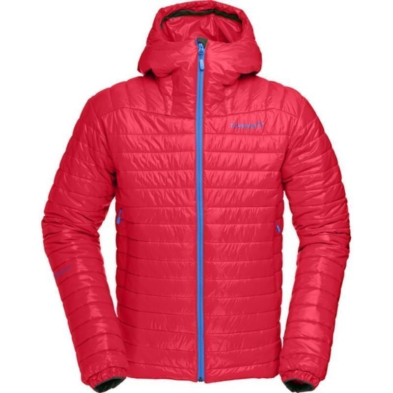 Norrøna Falketind PrimaLoft100 Hood Jacket Men's L Rebel Red