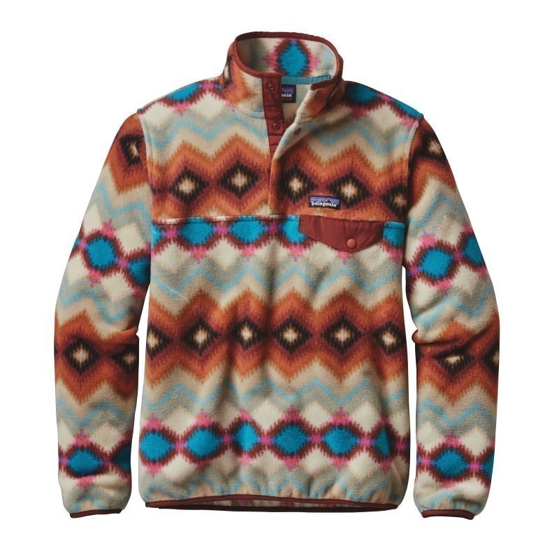 Patagonia Women's LW Synchilla Snap-T Pullover M Timber Twist: Cinder Red