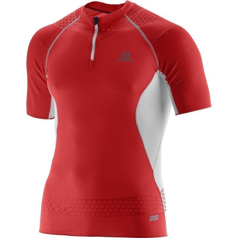 Salomon S-Lab Exo Zip Tee M XS Racing Red/White