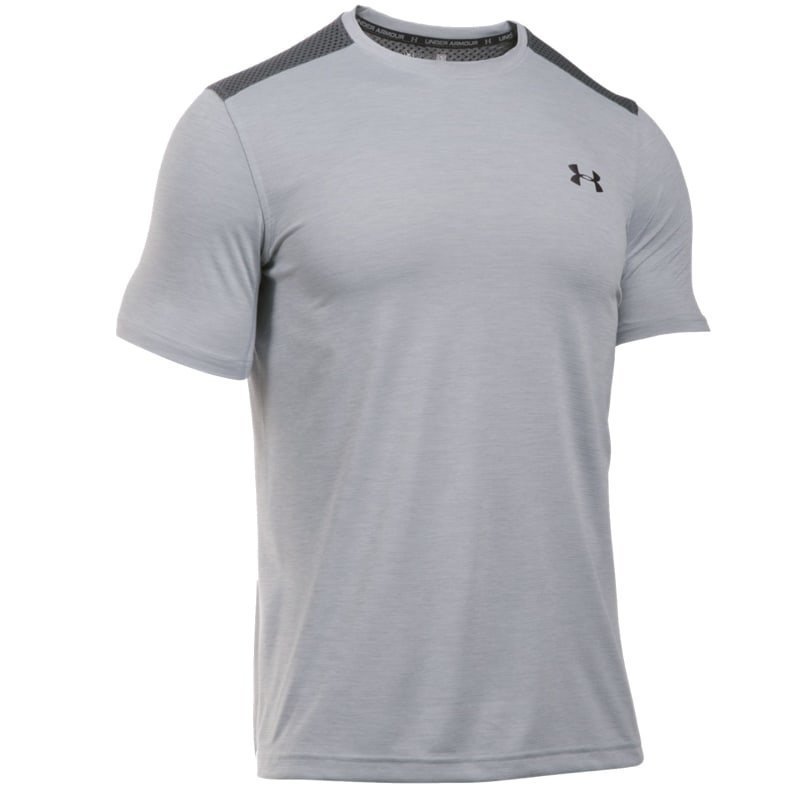 Under Armour Men's UA Raid Microthread SS T-Shirt XL Overcast Gray